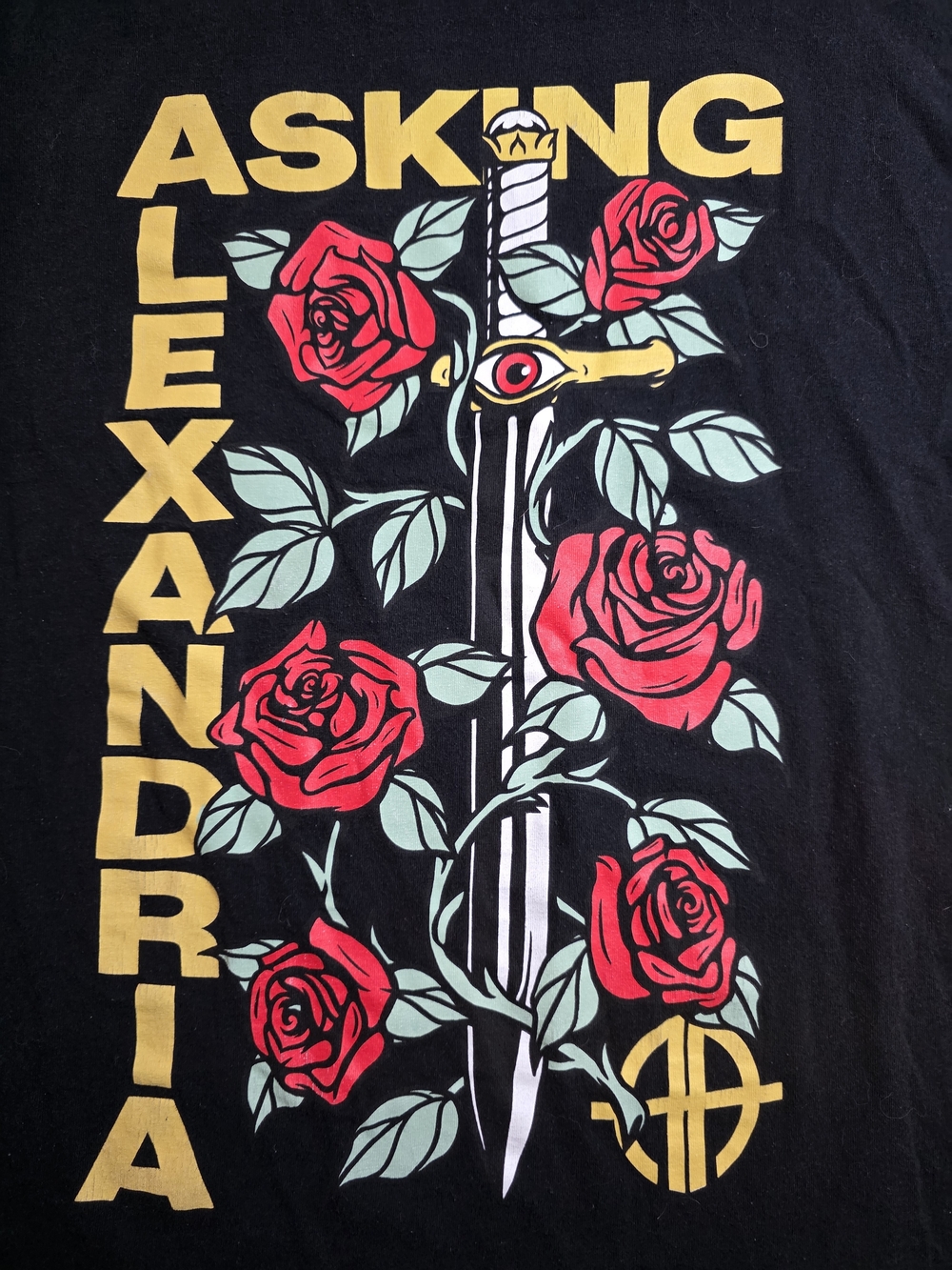 Asking Alexandria Sword & Roses Cotton Graphic Band Tee Sz XL (Hottopic Print)